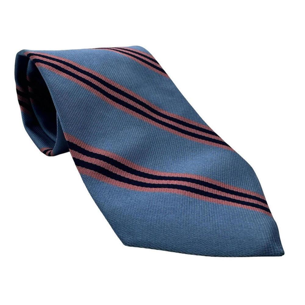 Brooks Brothers Silk Striped Neck Tie Blue Pink 58" | 3.25"